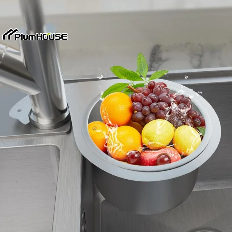Stainless Steel Swan Sink Strainer Basket Kitchen Sink Garbage Hanging Filter Swan Dry And Wet Separation Hook Drain Rack