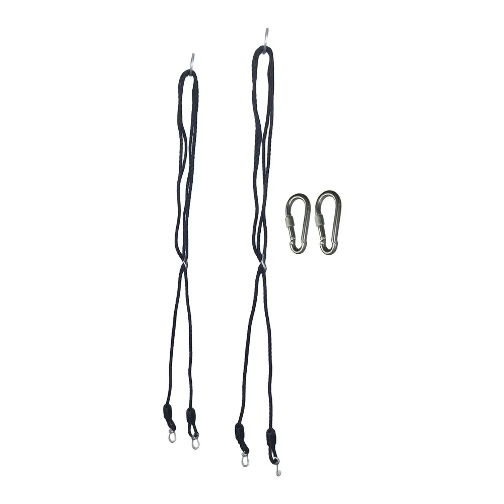 Adjustable swing extension ropes with climbing buckles for easy installation and secure swing connection outdoors