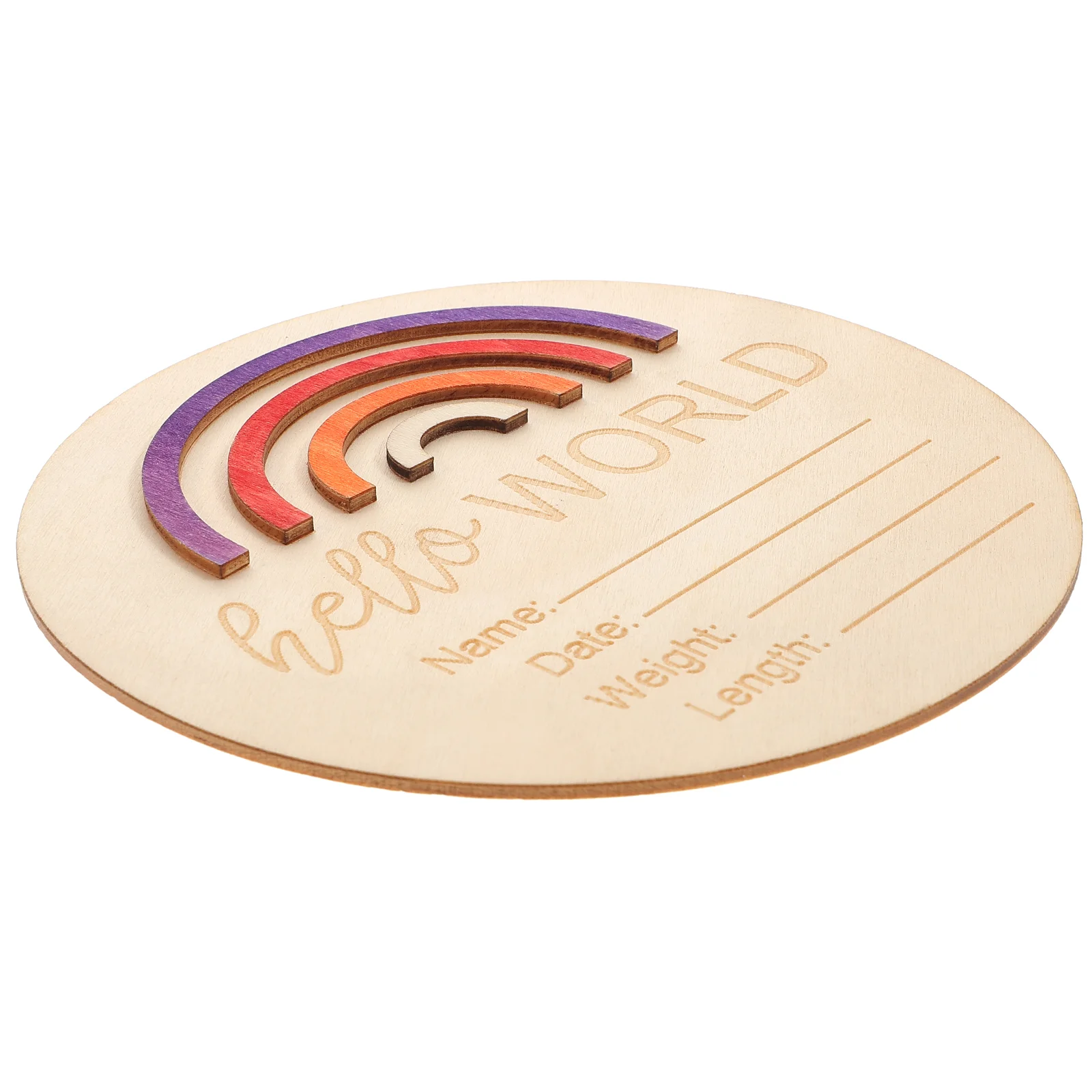 Doorbell Rainbow Milestone Card Decoration Baby Name Sign Decorate Nursery for Girls