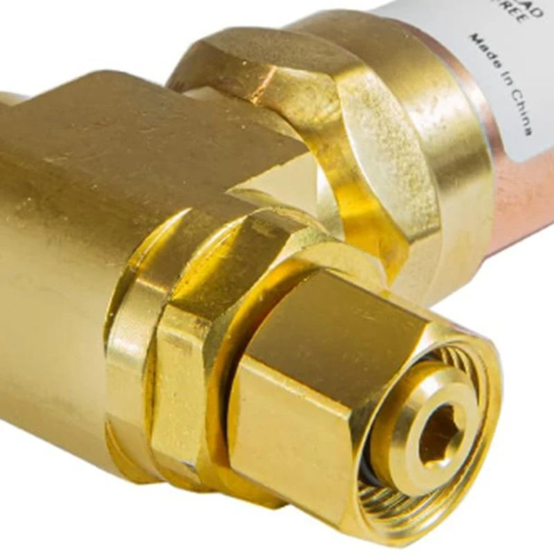 Three-Way Water Hammer Eliminator, 3/8 Inch OD X 3/8 Inch OD Female Threaded For Faucets, Dishwasher Connections Easy To Use