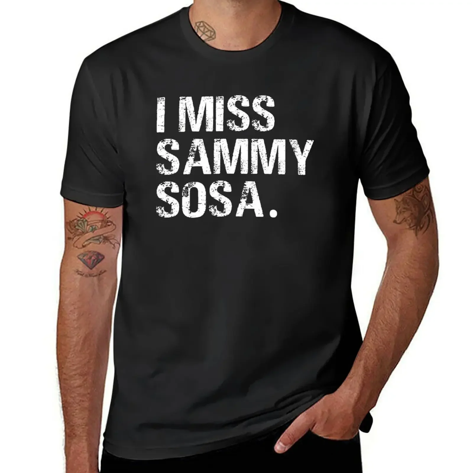 Vintage I miss sammy sosa Typography T-Shirt oversized sports fans shirts graphic tees anime t shirts oversized t shirt men