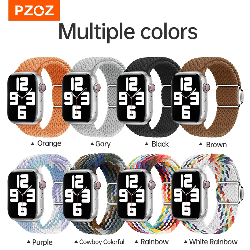 

PZOZ Magnetic Elastic Strap Band For Apple Watch iWatch Series Ultra 8 7 49mm 45 42 44 mm Bracelet Watchband Watch Strap