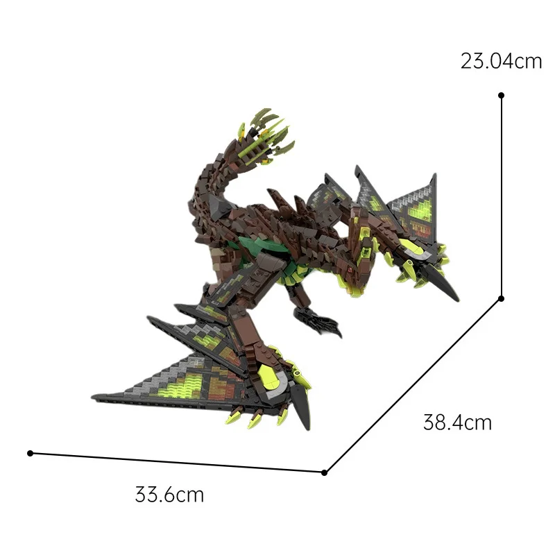 MOC Monster Astalos Game Hunter Dragon Model Beest Bouwstenen Set Puzzel Bakstenen Decoratie Educatief Speelgoed Kinderen Geschenken