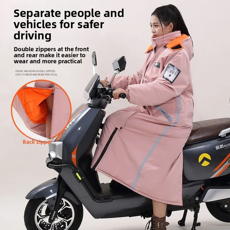 Electric Motorcycle Winter Windshield Quilts Fleece-Lined Thick Cycling Windbreaker Warm Windproof Cover Manta Para Moto Scooter