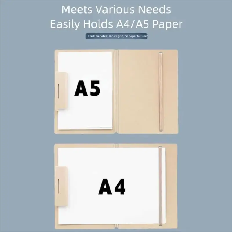 Foldable Test Paper Storage Folder Convertible A4 to A5 Document Board for Student School Study Office Organization