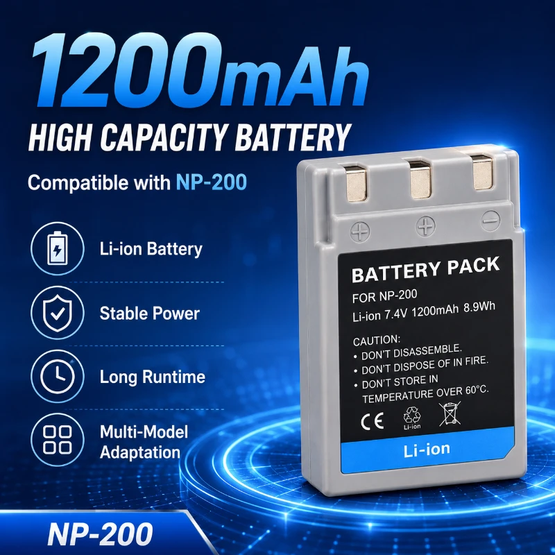 1200MAH3.7V Suitable for Minolta NP-500 Battery NP-600 DR-LB4 G600 G530 KD-310Z Strong Endurance Long-lasting Digital Battery