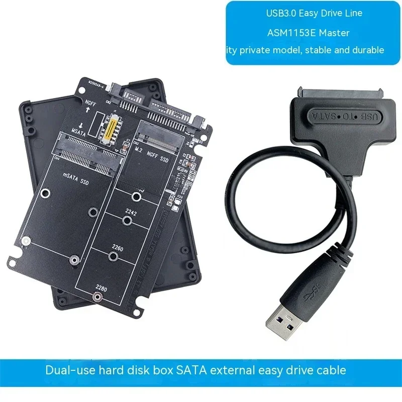 Sata 60gbps M.2 Solid-state SSD To Sata3 External Hard Drive Box Ngff Msata To Serial Port Adapter Card Dual-use Two-in-one
