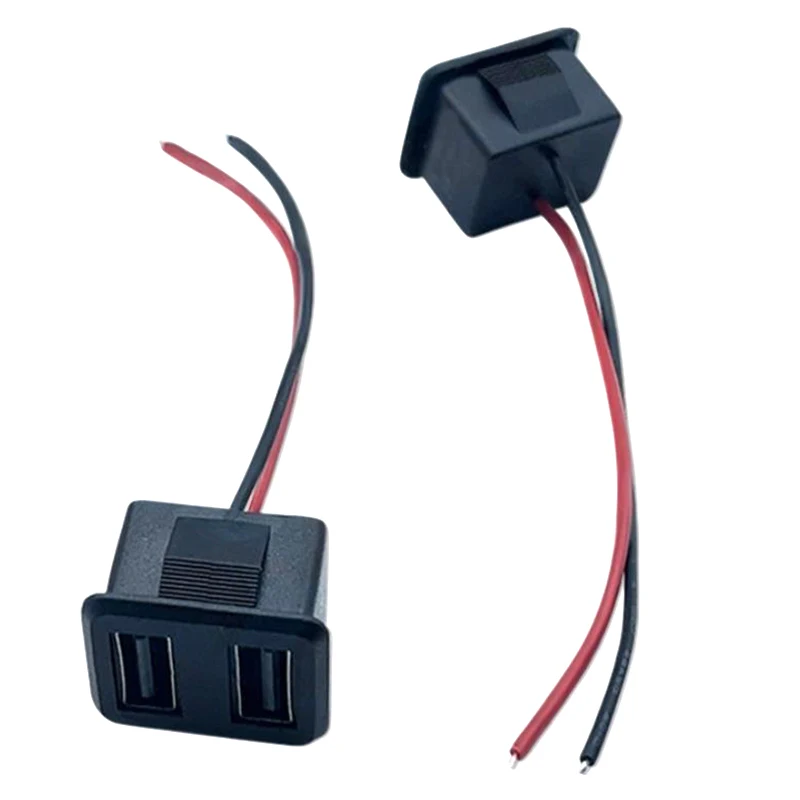 Base Socket Power Connector Phones Charging Female Mobile Cable With USB Layer Lamp Double