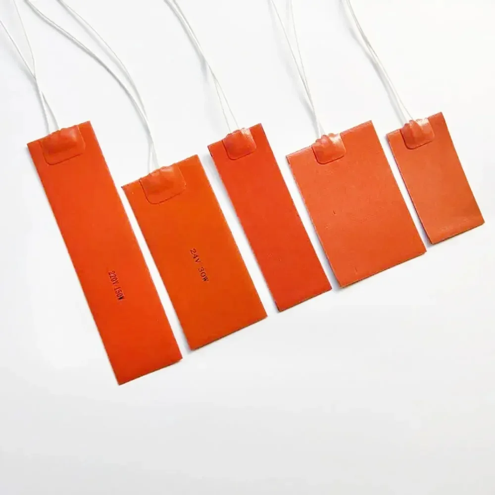 5V 12V 24V 36V 48V 110V 220V 380V 실리콘 가열 패드 사각형 고무 열 매트 가열 침대 플레이트 유연한 방수 3D 프린터