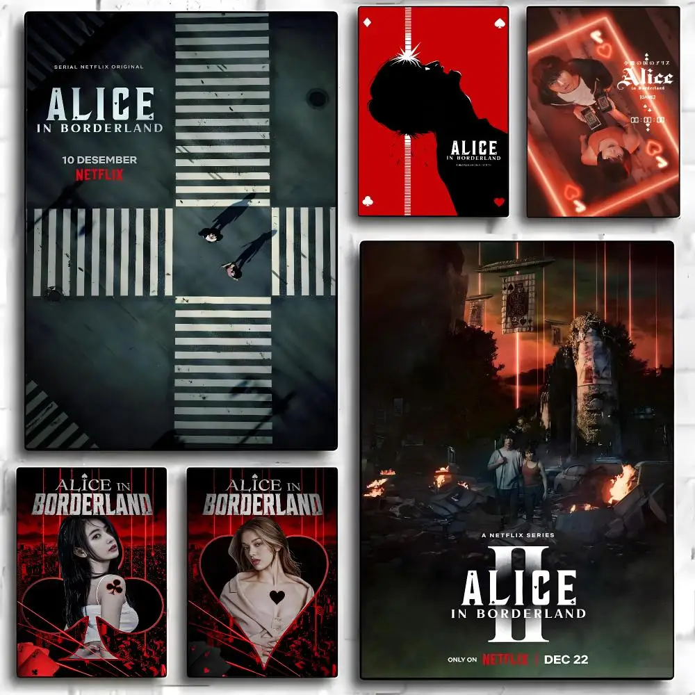 Alice In Borderland 2 Movie Poster HD Art Sticky Wall Room Decor Home Waterproof Home Living Bar Aesthetic Decoration