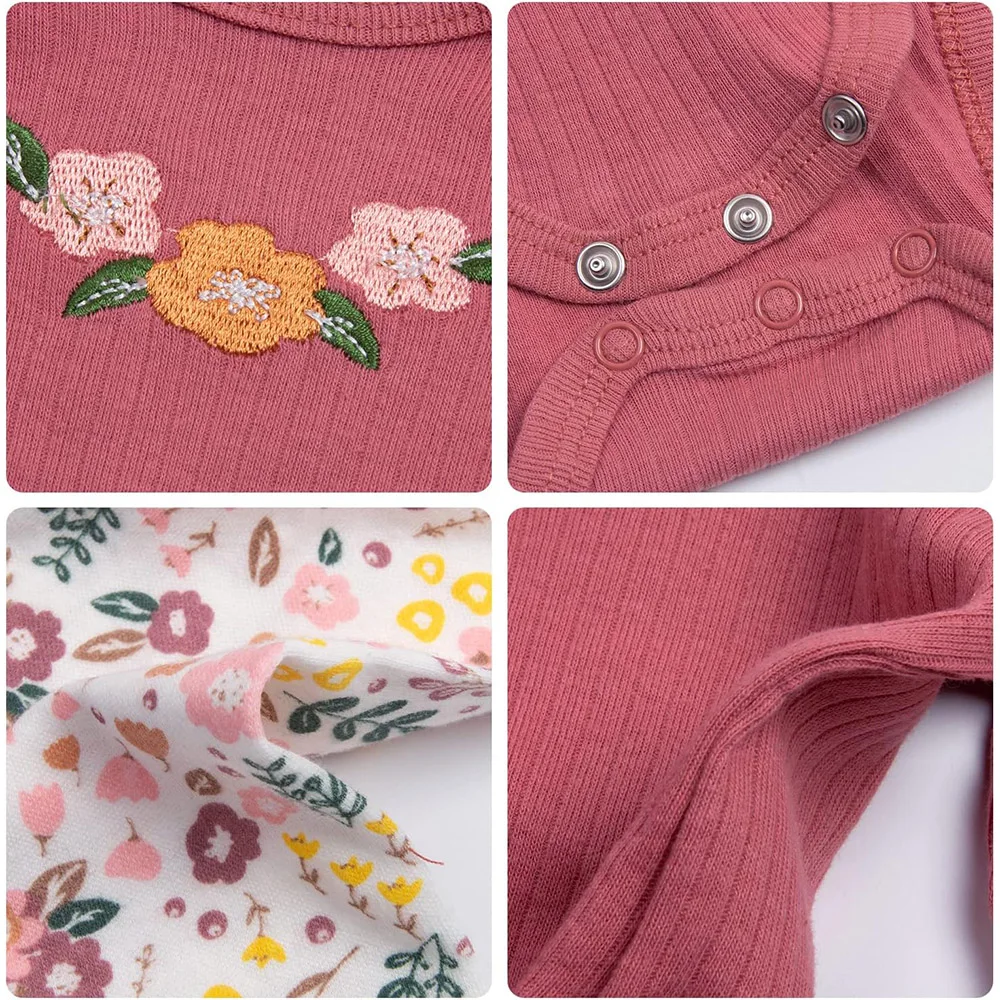 Ropa de muñecas Reborn, conjunto de 50-55cm, ropa bordada con flores, jerséis, peleles, traje, accesorios para muñecas recién nacidas, juguete para regalo