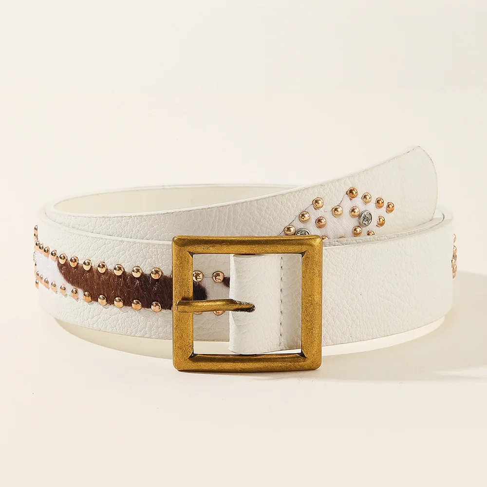 Y2K حزام نسائي بنمط الفهد، إكسسوار شخصي على الطراز البوهيمي، حزام برباط بتصميم متخصص، للرجال و #6