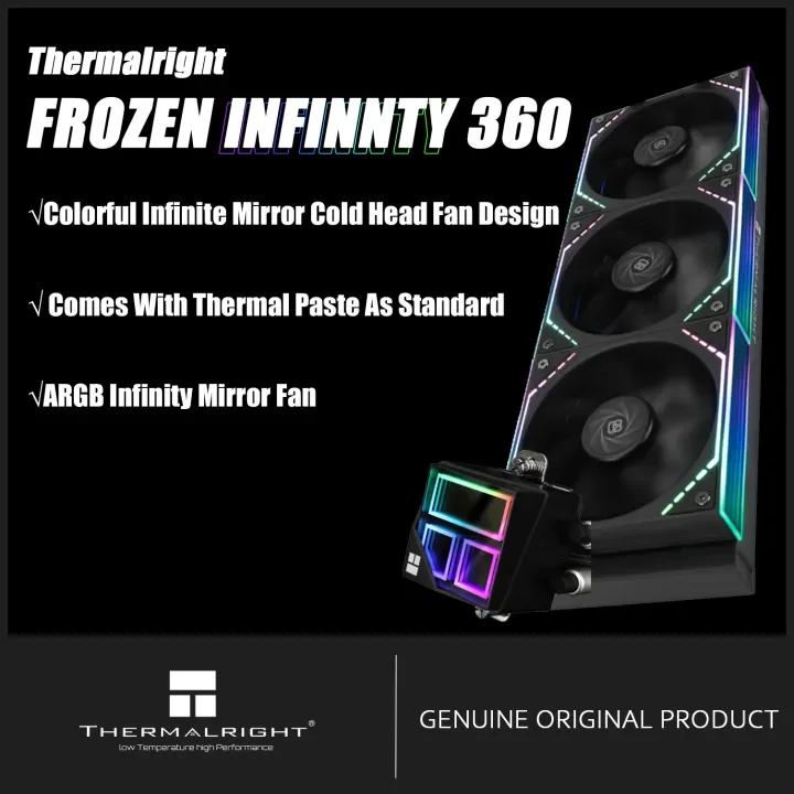 

Thermalright FROZEN INFINITY 360 ЧЕРНО-БЕЛЫЙ AIO ЦП Жидкостный охладитель RGB Бесконечный зеркальный охладитель Дизайн вентилятора Оснащенный TL-M12