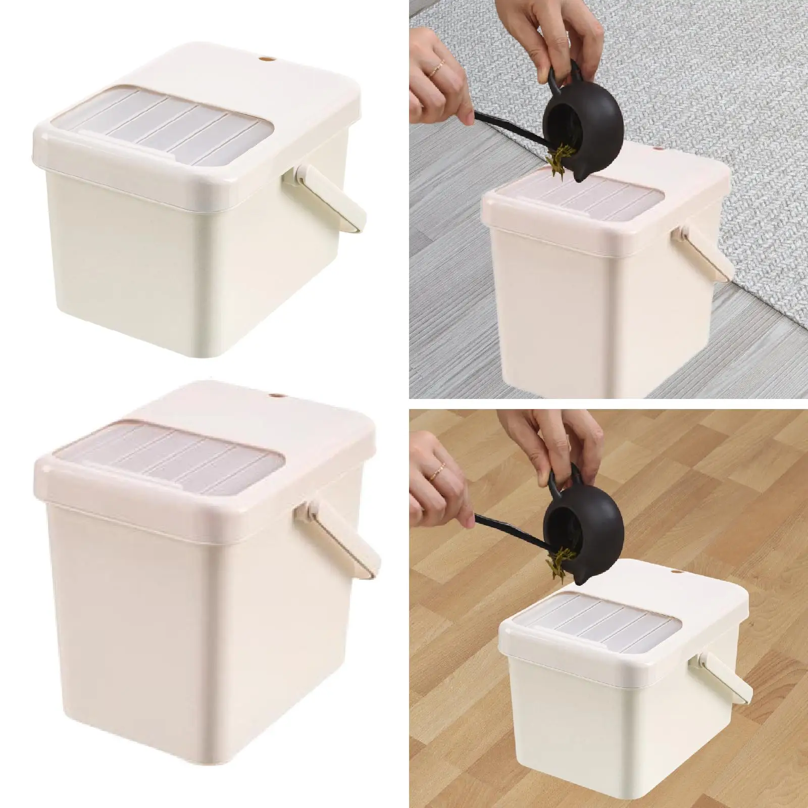 Tea Dregs Drainage Bucket PP Plastic Large Capacity Residue Filter Trash Can Portable Dustbin for Home Office Kitchen