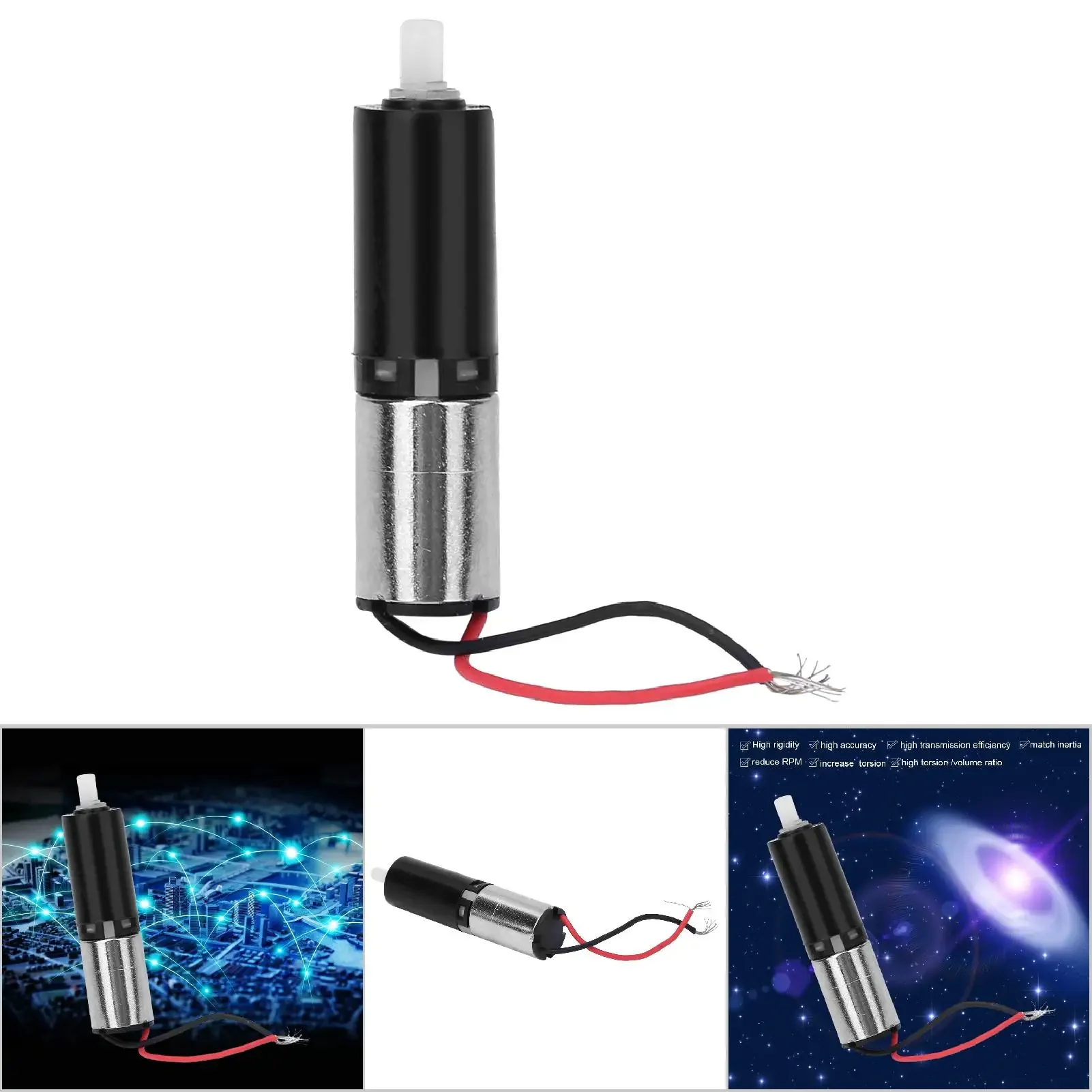 6mm Precisão Mini Micro Redutor de Redução Planetária Motor DC3V Motortrês Estágios