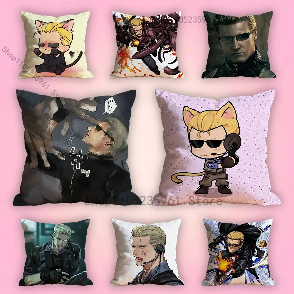 

Albert W-Wesker Chibi Various Sizes Square Pillow Case For Car Home Bedchamber Decor Custom Valentine gift