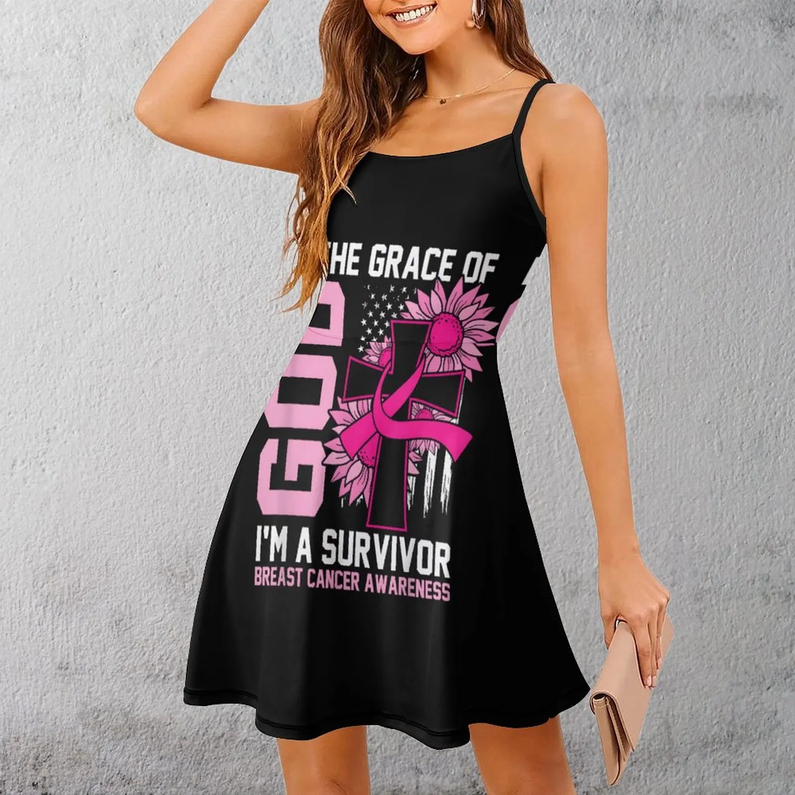 

Сексуальное женское платье, платье на бретелях, футболка для выживших раков груди, женское платье на бретельках, повседневное платье с графическим рисунком, крутое