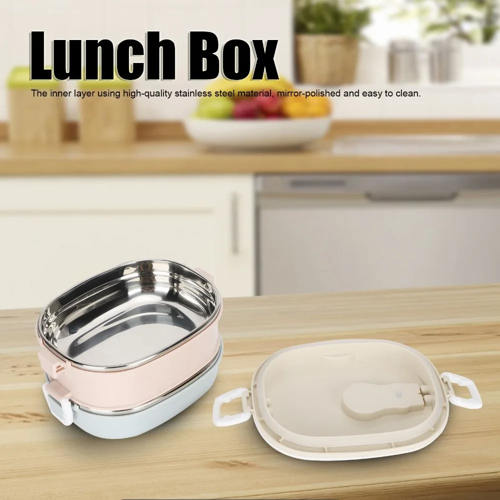 1 Tier/2 Tier/3 Tier Stainless Steel Lunch Box Stackable Design Round Shape Stackable Bento Box Insulated Lunch Container
