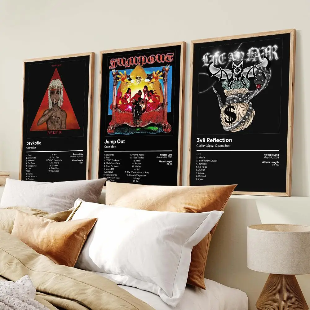 Singer O-OsamaSon Poster Modern Aesthetic Wall Art Print Trendy Bedroom Home Decor Gift