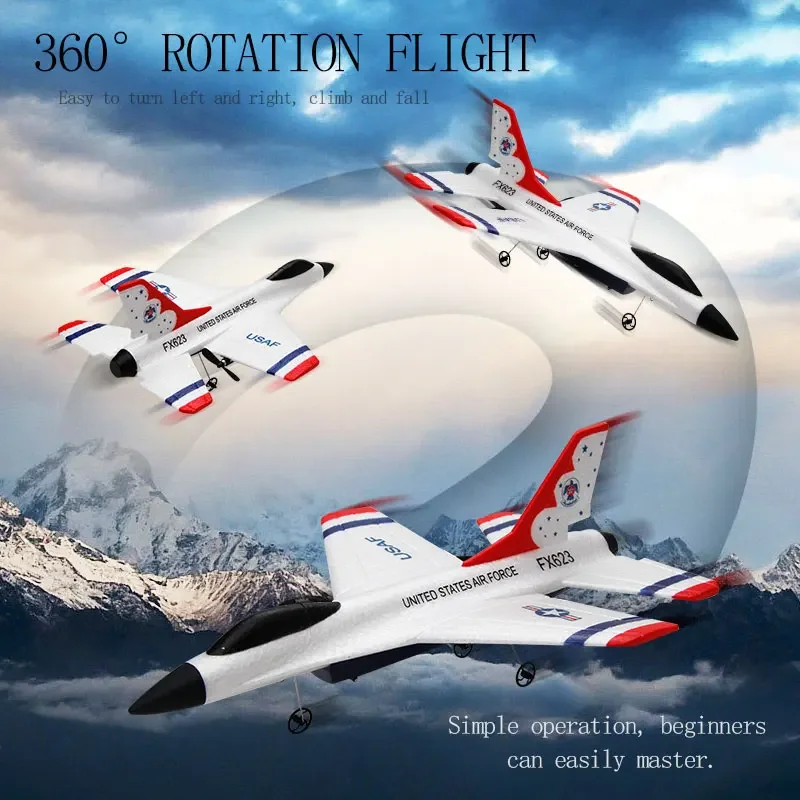 Foam FX623 Airplane 2.4G Fixed-wing RC Airplane Electric Airplane Toys Foam Glider S F16 Fighter Toy