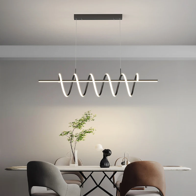 

Modern Minimalist Style Aluminum Chandelier Led Kitchen Pendant Lamp For Bedroom Living Room Lighting Kitchen Interior Decor