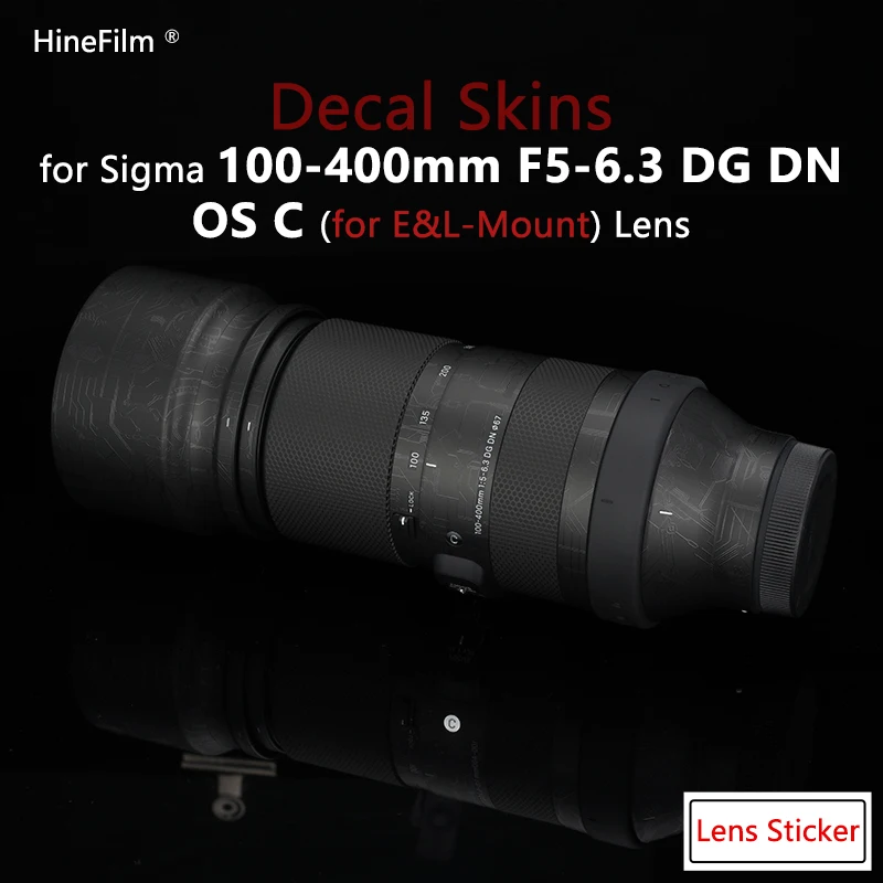 

Наклейка для объектива sigma 100 400 мм, оболочка для объектива Sigma 100-400 мм F5-6.3 DG DN OS для Sony E mount, защита объектива, наклейка для защиты от царапин