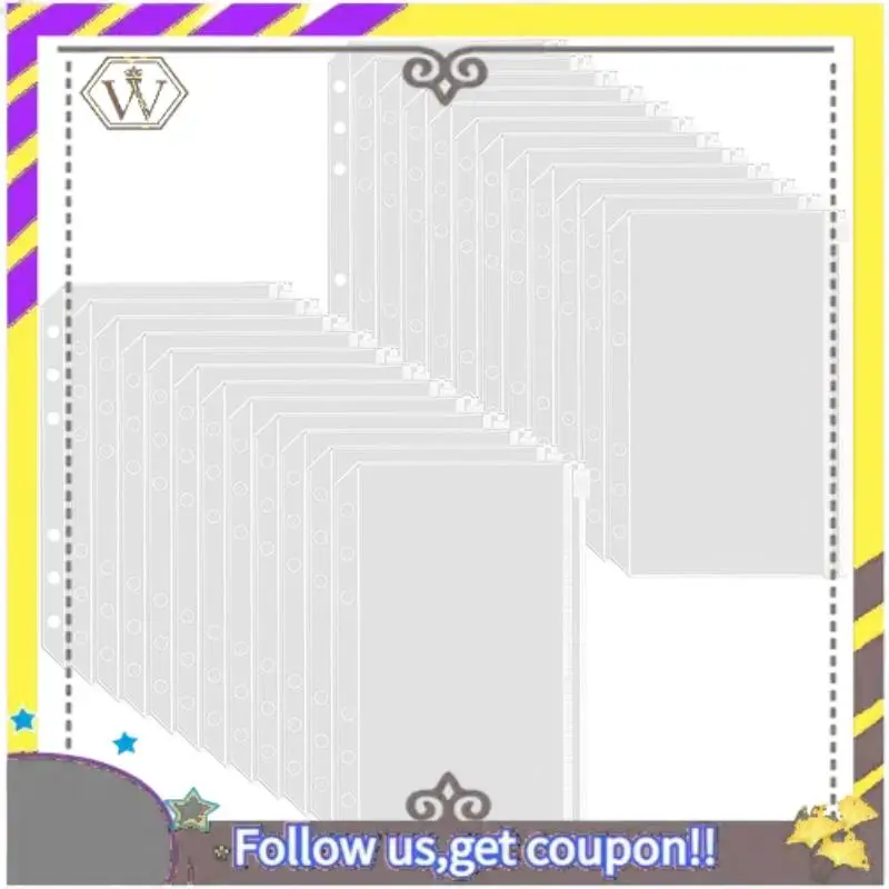 

AU33-50 шт. A6 карманы для папок на молнии для папок с 6 кольцами ПВХ наличные бюджетные конверты сумка на молнии