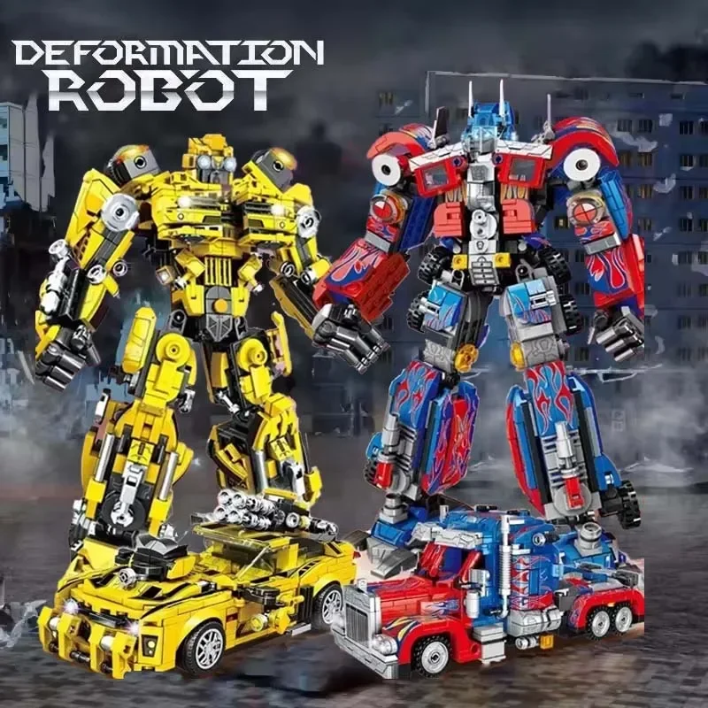 800 + pièces créatif bricolage Transformation technique blocs de construction voiture Robot assemblé jouet pour enfants cadeaux d'anniversaire et de vacances