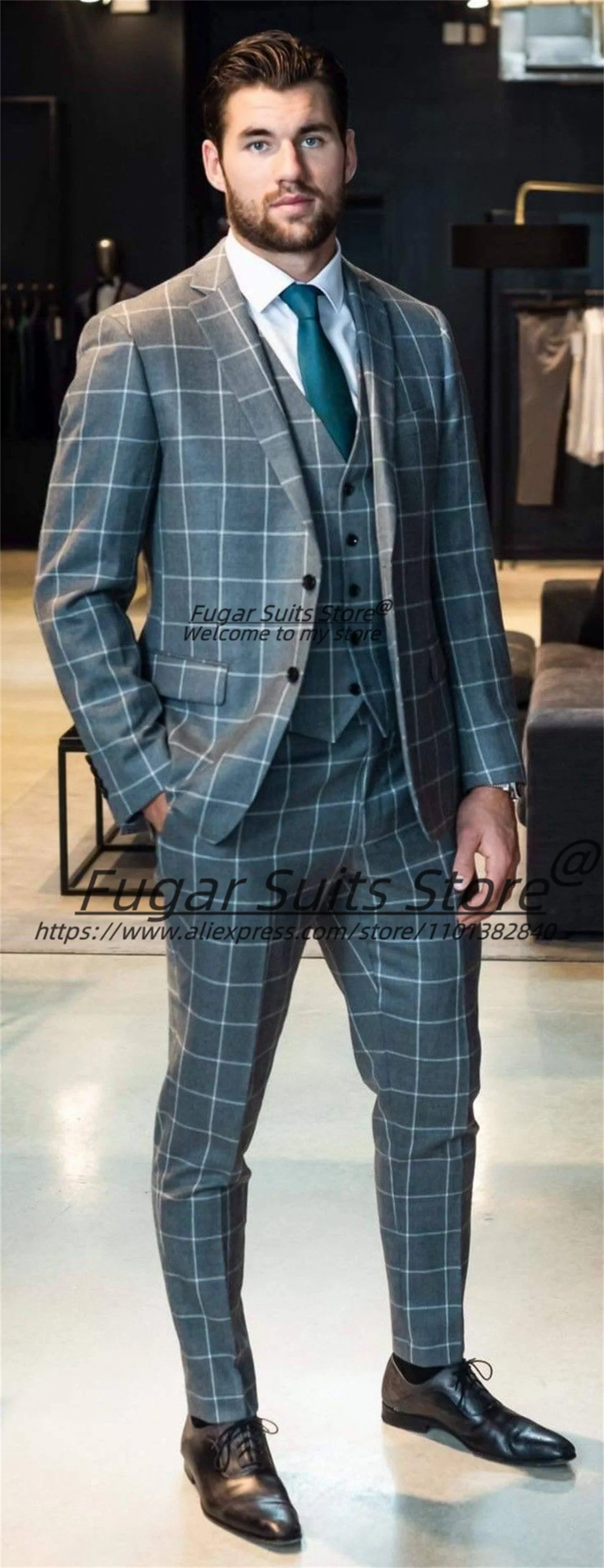 

Элегантные клетчатые мужские костюмы по индивидуальному заказу, приталенные смокинги с зубчатыми лацканами для жениха, вечерние смокинги из трех предметов, мужские пиджаки для выпускного вечера, деловой костюм Homme