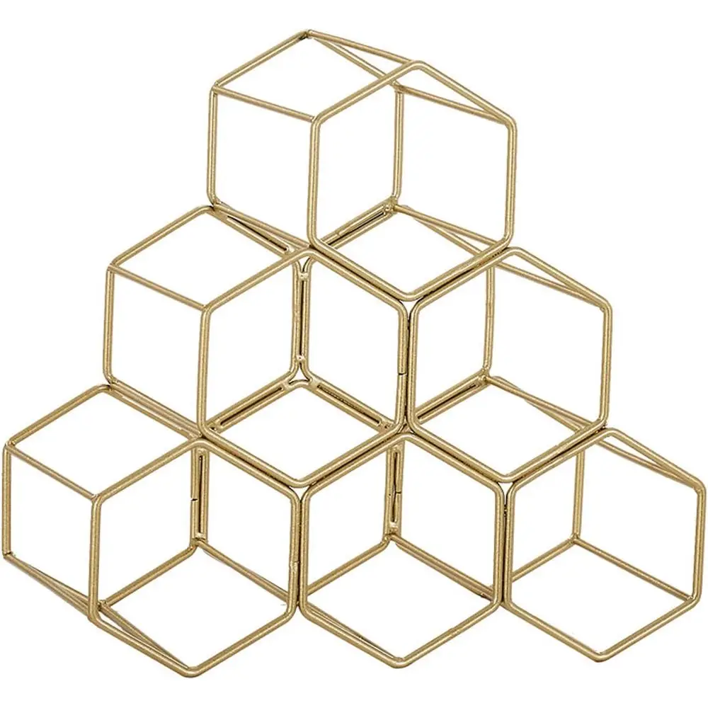 

Gold-Tone 6-Bottle Tabletop Wine Rack - Counter Display Stand for Red & White Wines