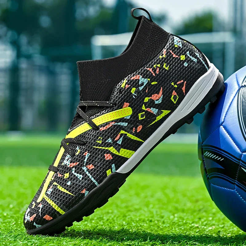 الرجال أحذية كرة القدم المهنية للجنسين العشب تنفس التدريب أحذية كرة القدم في الهواء الطلق كرة الصالات مباراة كرة القدم المرابط العشب عدم الانزلاق