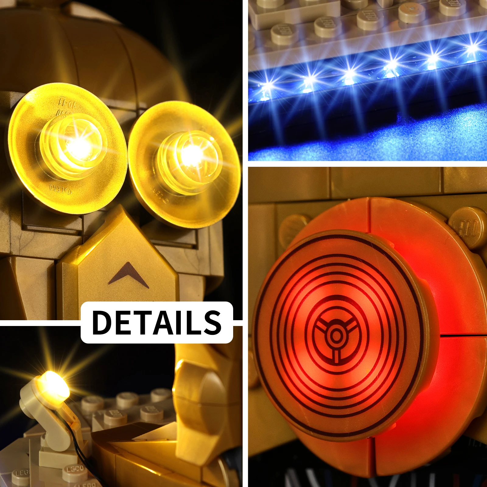 

Комплект светодиодных фонарей для LEGO C-3PO 75398