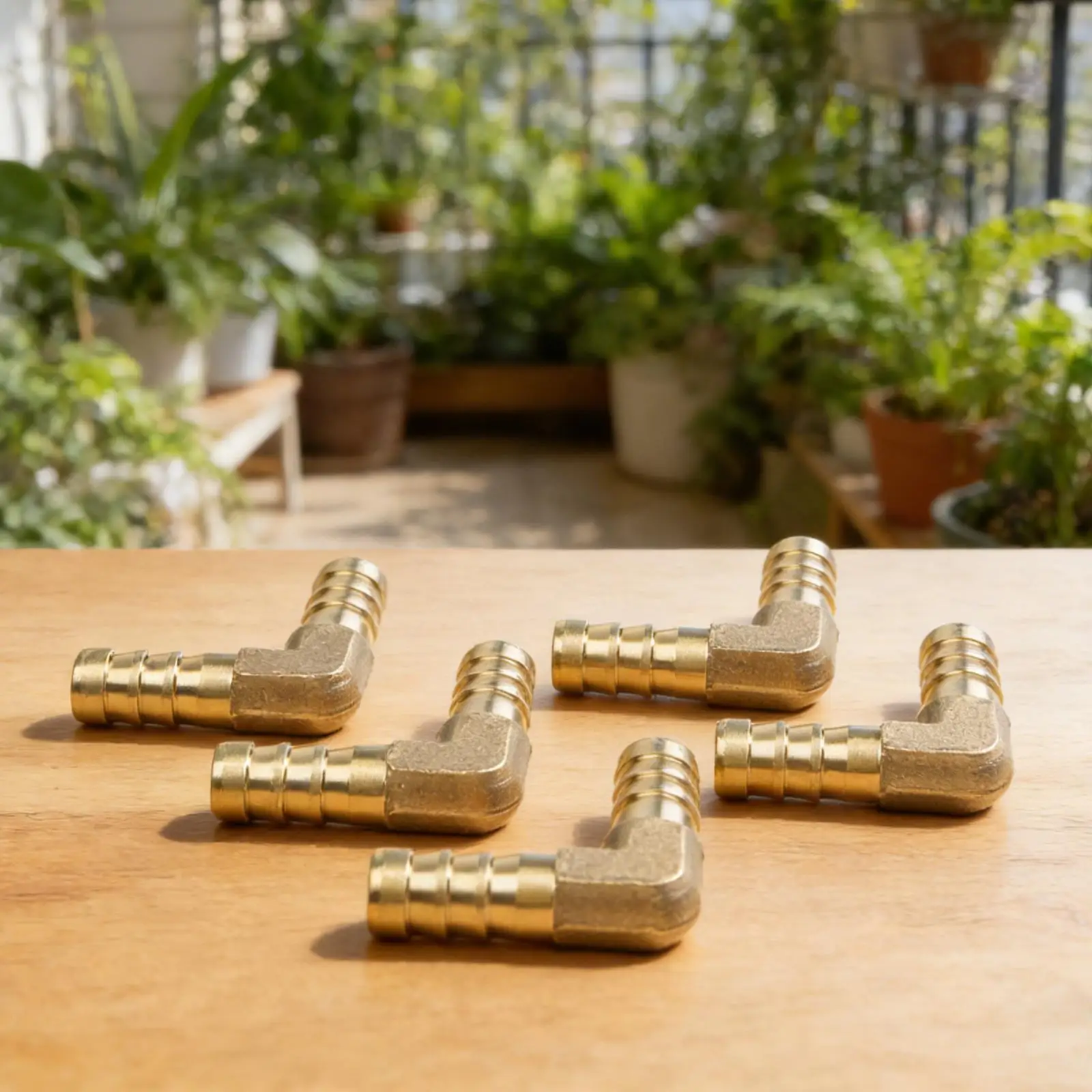 For Home Plumbing 10mm Hose Fitting Barbed Hose Adapter Barbed Design Threaded Connection L-shaped Fitting For Air Systems