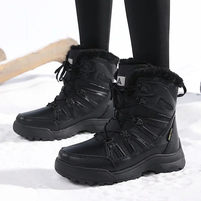 Winter Women's Snow Boots Plush Warm Women's Cotton Shoes 2024 New Wear-resistant Windproof Non-slip Outdoor Women Sports Boots