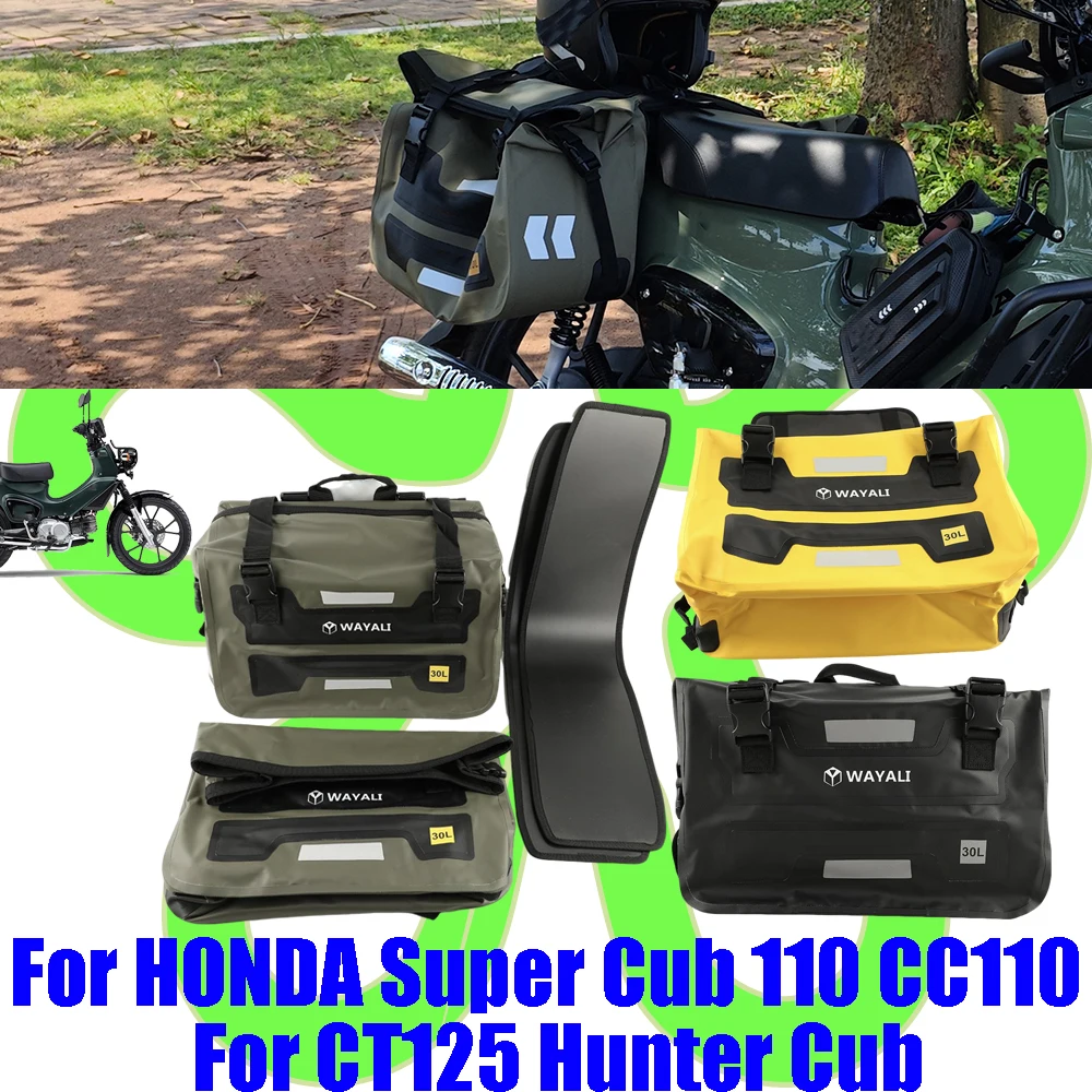 For HONDA Cross Cub 110 Super Cub CC110 CT125 Hunter Cub Motorcycle Saddle Bag Quick Release Luggage Storage Bags Waterproof Bag