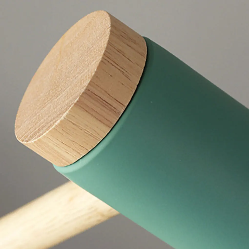 Candeeiro de mesa economizador de energia com pescoço flexível para amantes modernos Proteção para os olhos Lâmpada de quarto de bambu amarelo