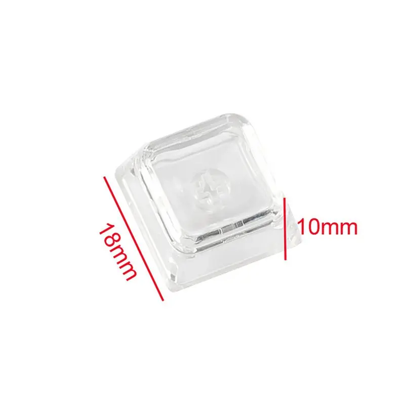 N36R-60Pcs XDA Profile Transparent Keycaps For MX Mechanical Keyboards Blank PC Caps