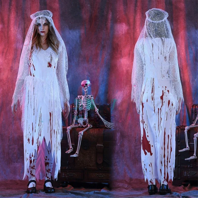 أزياء الهالوين الجديدة H Girl Zombie Witch ملابس نسائية ملابس فنية لأداء المسرح والمسرح