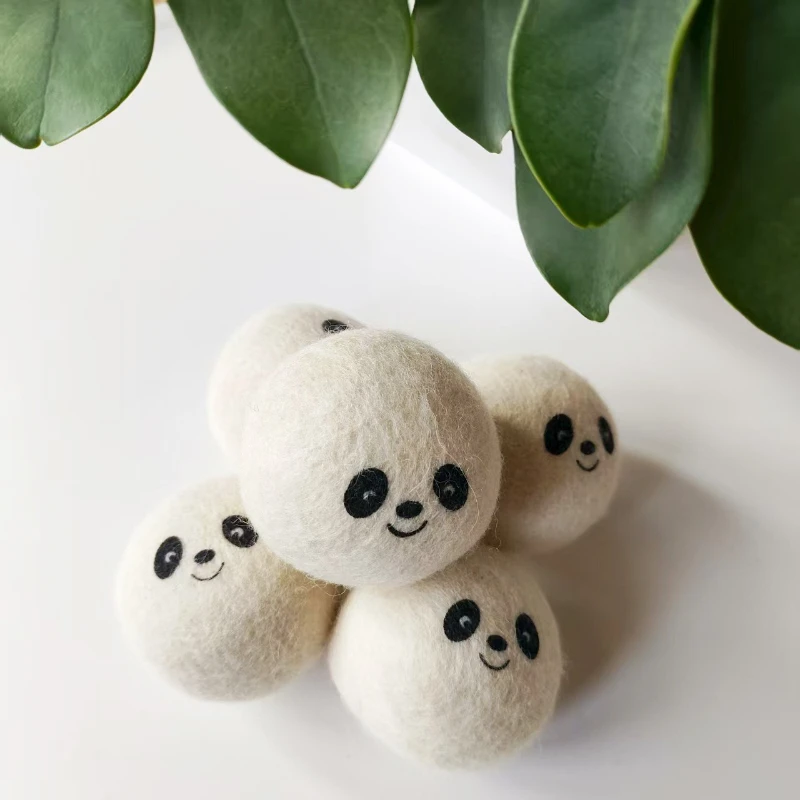 Reusable Dryer Wool Balls for Laundry - Anti Static Anti Wrinkle Felt Balls Softener for Clothing