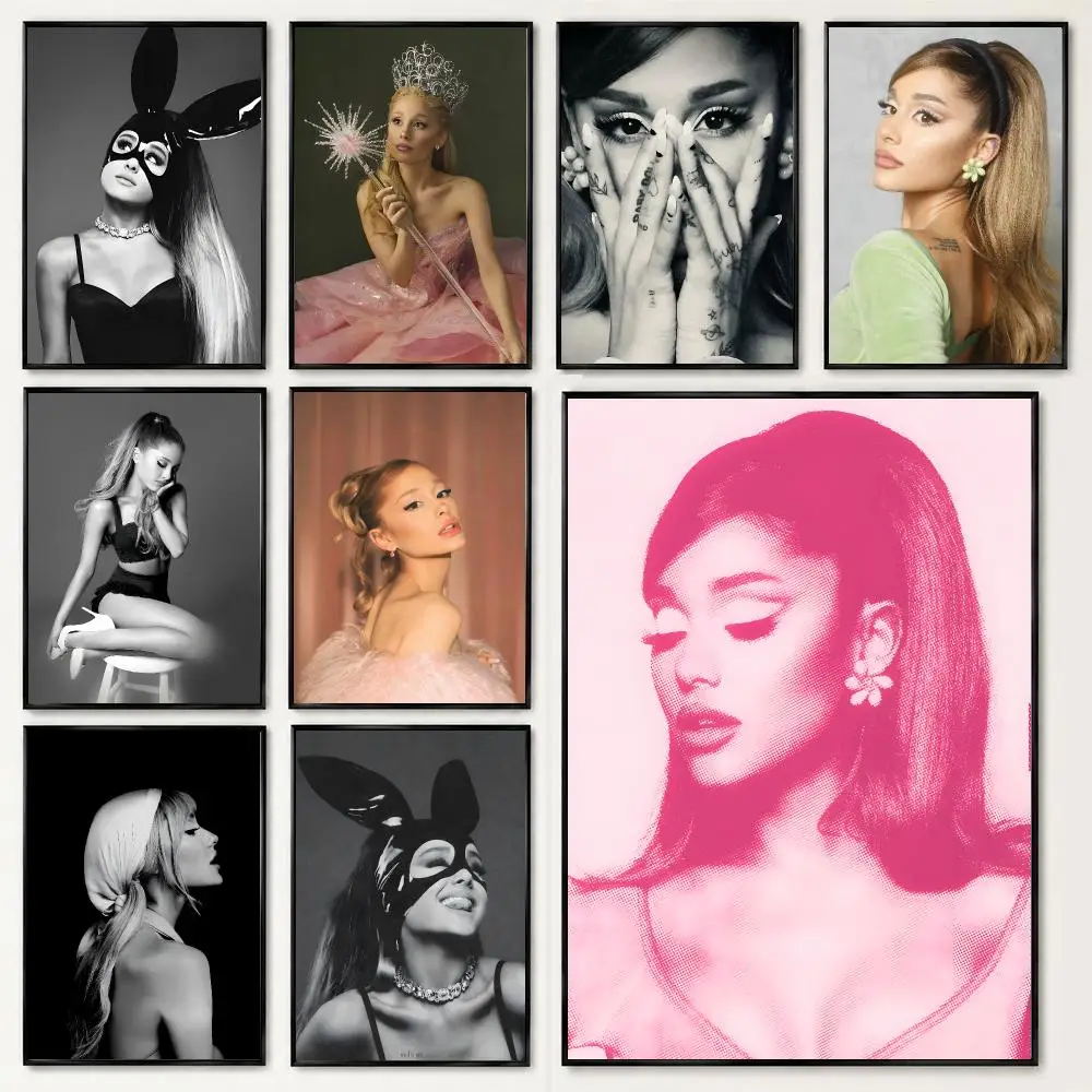 Ariana Grande Poster HD poster black and white simple home decoration suitable for living room bedroom corridor and gift giving