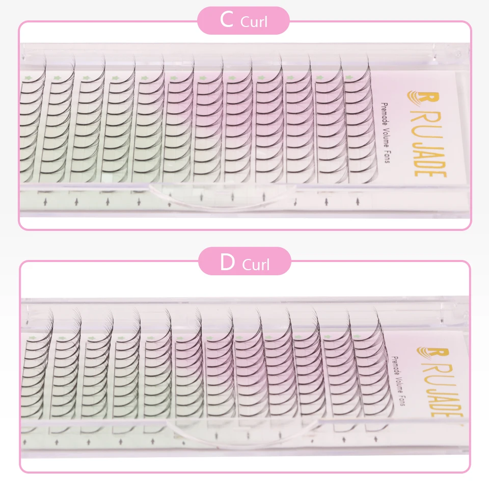 Rujade 0,07/0,10mm 3D 4D 5D 6D Lange Vorbereitete Russische Volumen-Wimpernverlängerungen aus Kunstnerz Weiche Natürliche Wimpern – Detail 5
