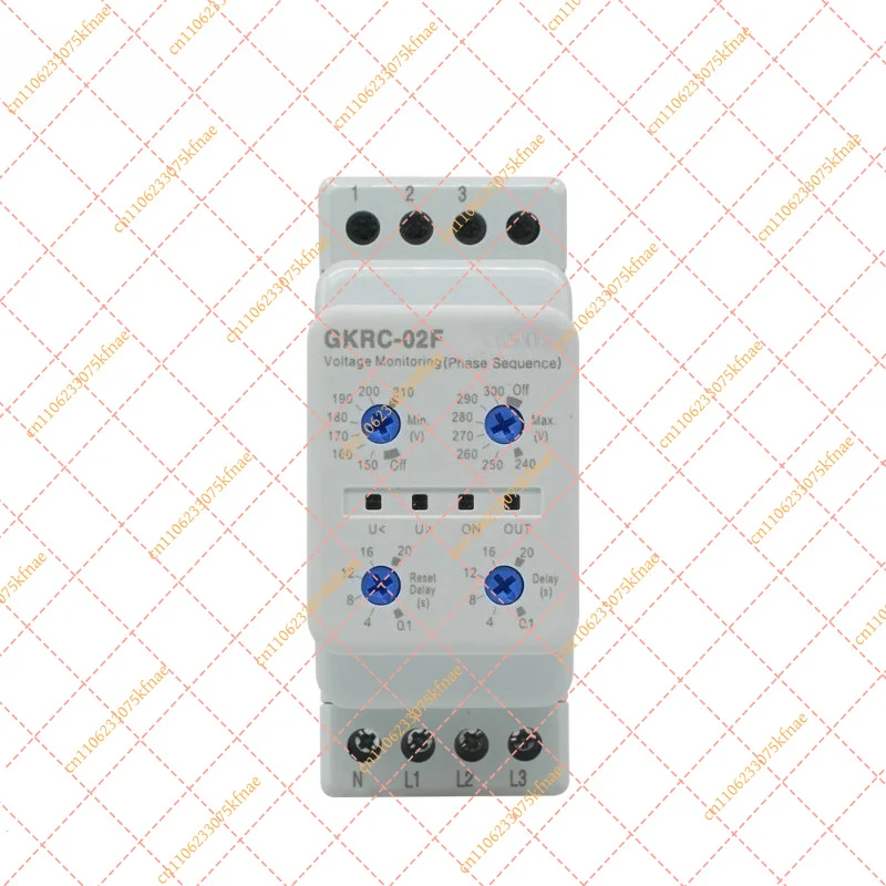 for ManHua GKRC-02F Three-phase Four-wire Voltage Monitoring Relay Phase Sequence Protection Monitor Device