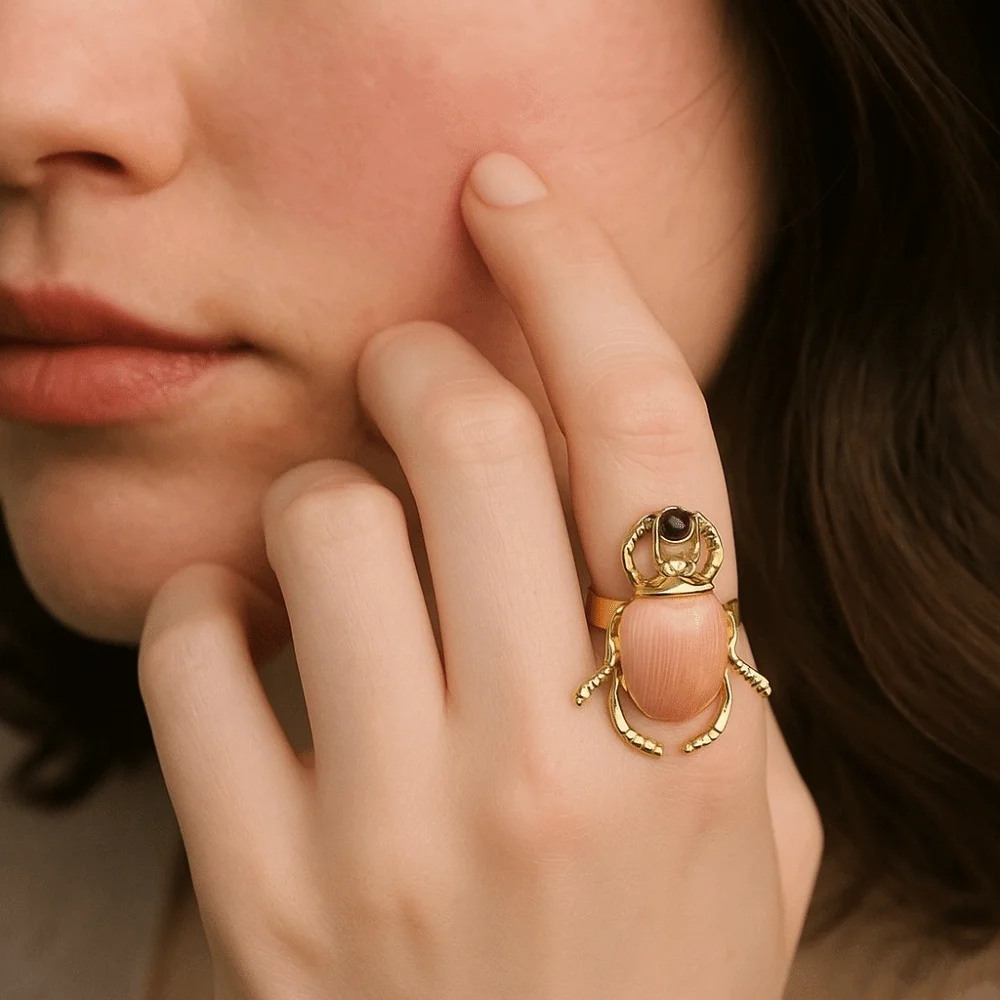 Punk Stil Käfer Öffnung Ring Emaille Einstellbare Retro Insekt Ring Macaron Farbe Schmuck Zubehör Emaille Käfer Ring