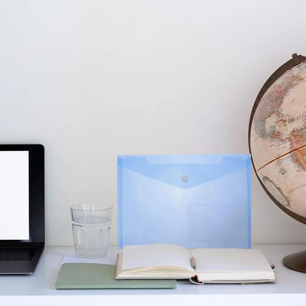 12 Pcs A5 File Bag Secure Document Folder Pouch Wear-resistant Office Test Paper Pp Plastic