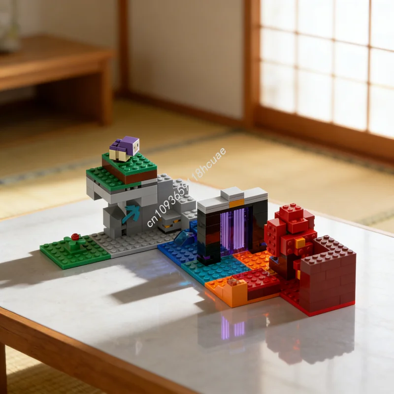 

156pcs MOC Minecràft Modular Streetscape My World Model Building Blocks Construction Christmas Gift Idea Creative Brick Toy Kids