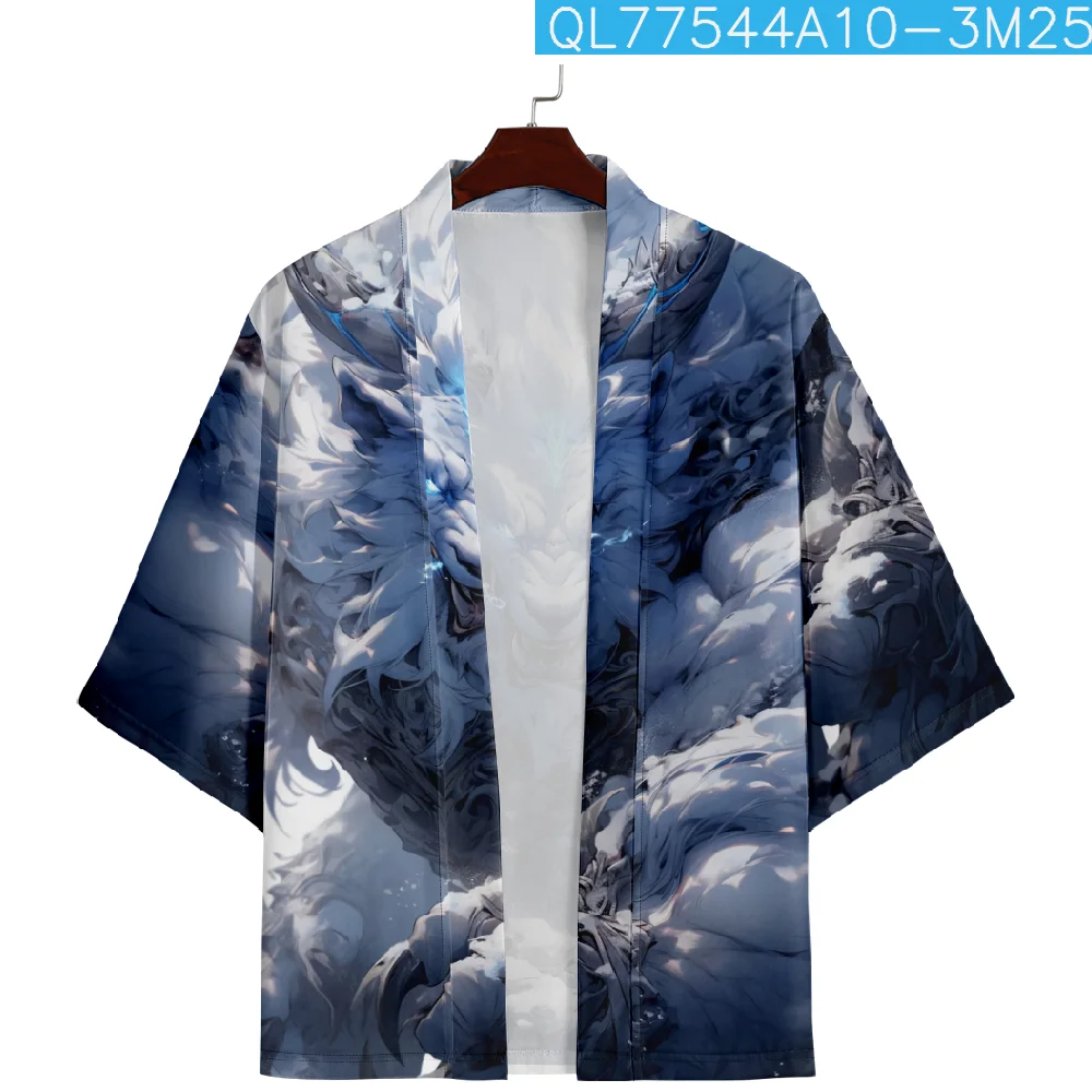 Kimono japonés para hombre y mujer, cárdigan Haori para playa, talla grande 3XL, 4XL, 5XL, 6XL, ropa asiática