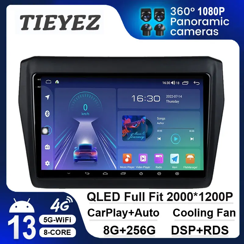 

9'' QLED Android 13 For Suzuki Swift 2017 - 2019 Car Radio Stereo Autoradio Multimedia Player BT Wifi Head Unit GPS Navigation