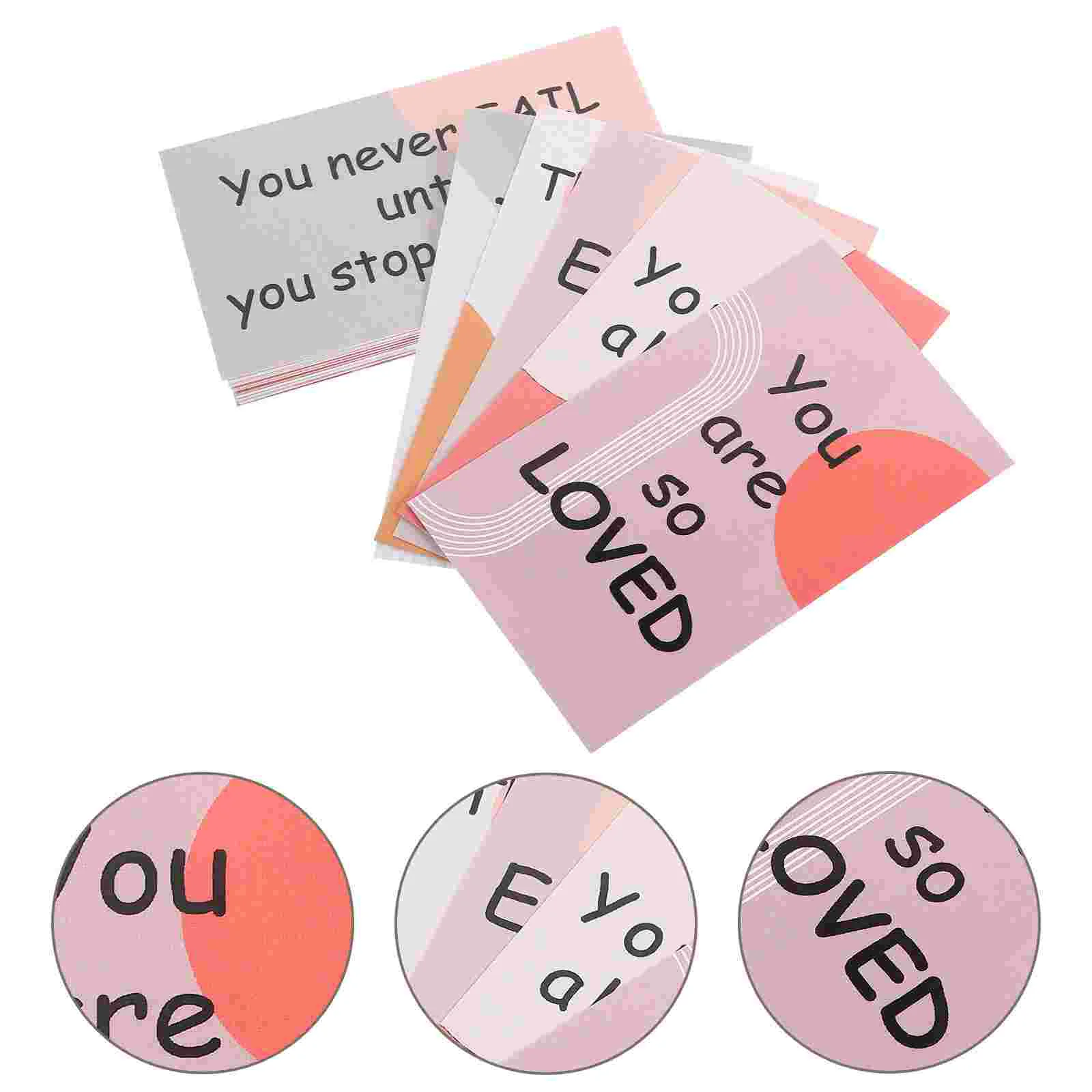 30 Pcs Motivational Cards Inspirational Stress Reliever Colorful Copper Sheet Small Encouragement Student Staff