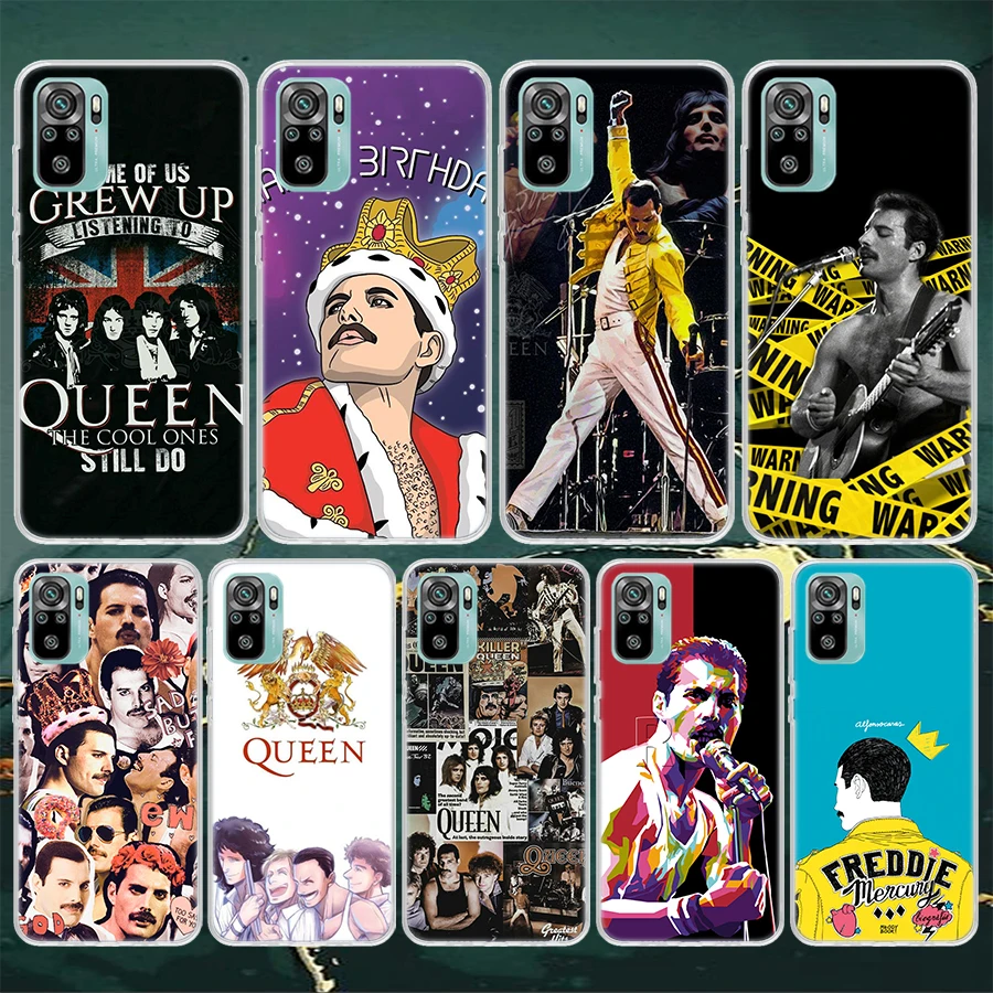 Rock Funky Freddie Mercury Queen Soft Phone Case For Xiaomi Redmi 10 10A 10C 9 9A 9C 9T 12 12C 8 8A 7 7A 6 6A S2 K20 K40 Pro 10X