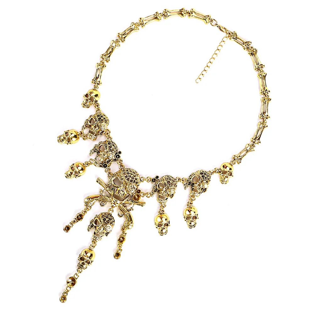 

Skull Necklace Vintage Jewelry Choker for Women European Fashion Pendant Collar Miss
